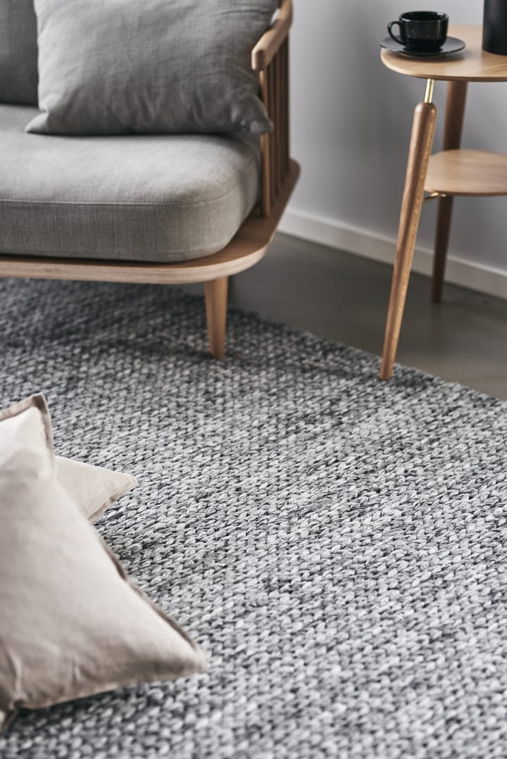 Tapis en laine Braided Gris foncé, 200x300 cm Scandi Living