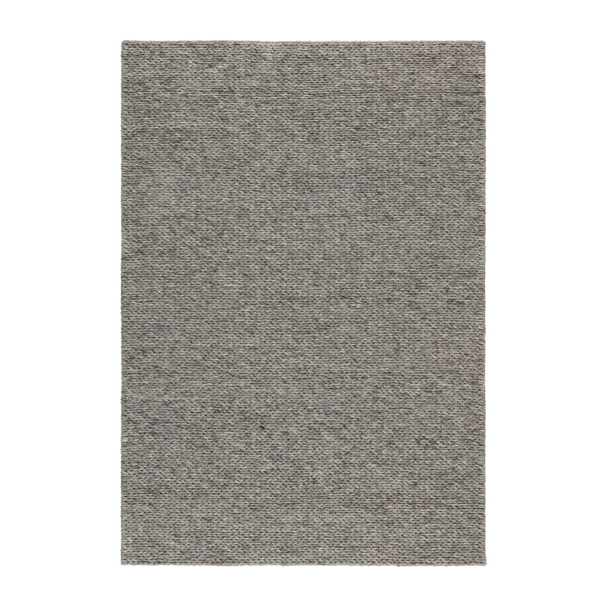 Scandi Living Tapis en laine Braided gris nature 200x300 cm