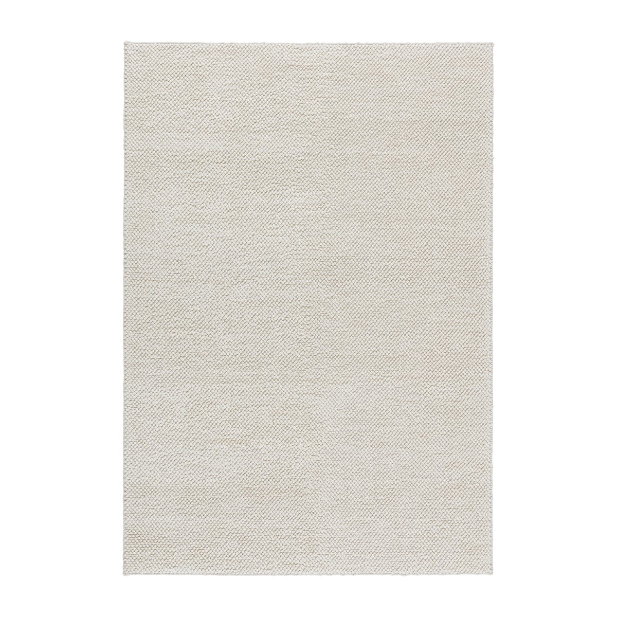 Scandi Living Tapis en laine Flock blanc nature 200x300 cm