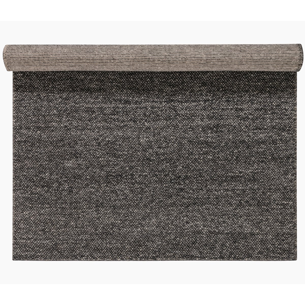 Scandi Living Tapis en laine Flock gris foncé 200x300 cm