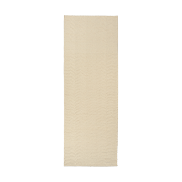 Tapis en laine Furrow blanc nature - 80x240 cm - Scandi Living