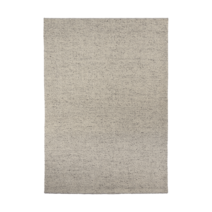 Tapis en laine Furrow blanc nature/gris - 200x300 cm - Scandi Living