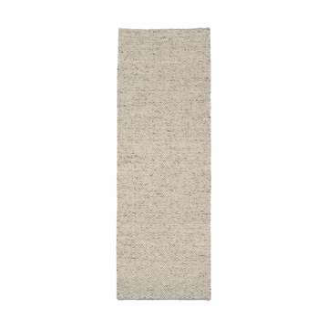 Tapis en laine Furrow blanc nature/gris - 80x240 cm - Scandi Living