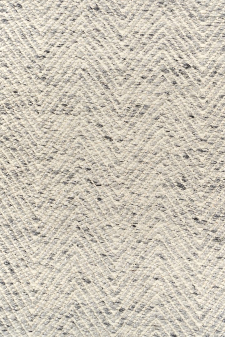 Tapis en laine Furrow blanc nature/gris, 80x240 cm Scandi Living