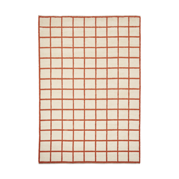 Tapis en laine Pasture blanc nature/rouille - 170x240 cm - Scandi Living