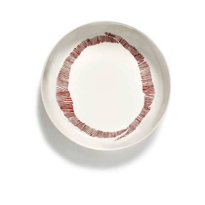 Assiettes creuses Ottolenghi Feast Ø22 cm lot de 2 - White stripes-red - Serax