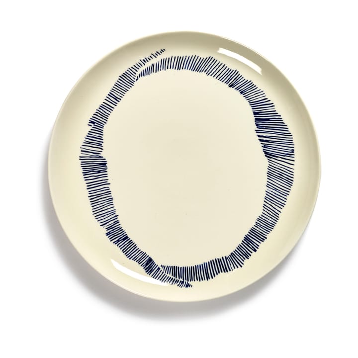 Assiettes Ottolenghi Feast L Ø26 cm lot de 2 - White stripes-blue - Serax