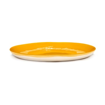 Assiettes Ottolenghi Feast M Ø22,5 cm lot de 2 - Yellow stripes-white - Serax