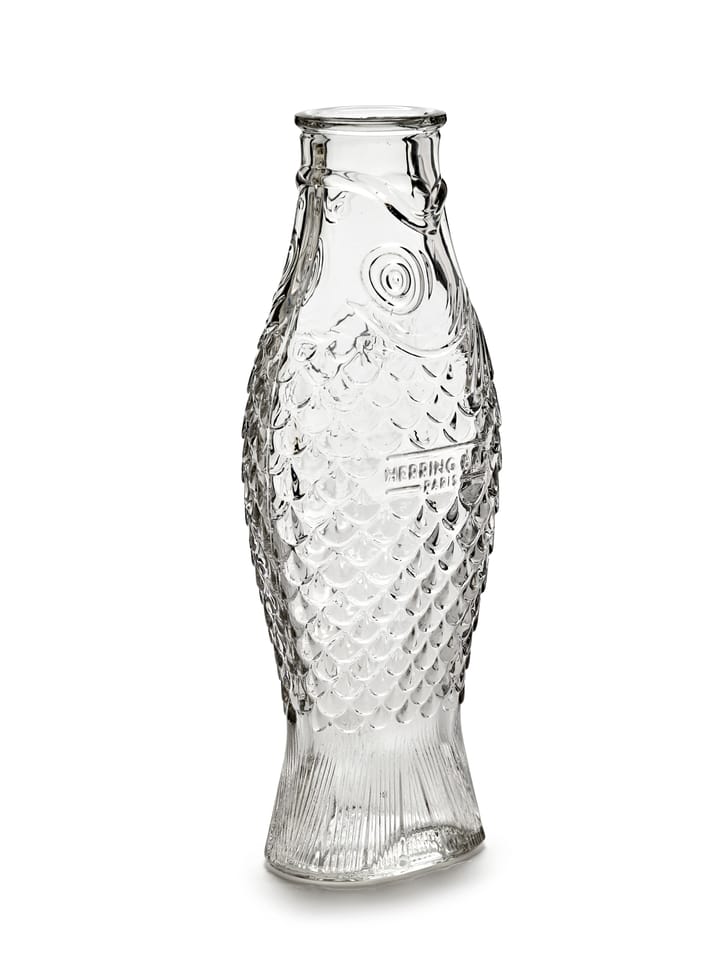 Bouteille en verre Fish & Fish 85 cl, Transparent Serax