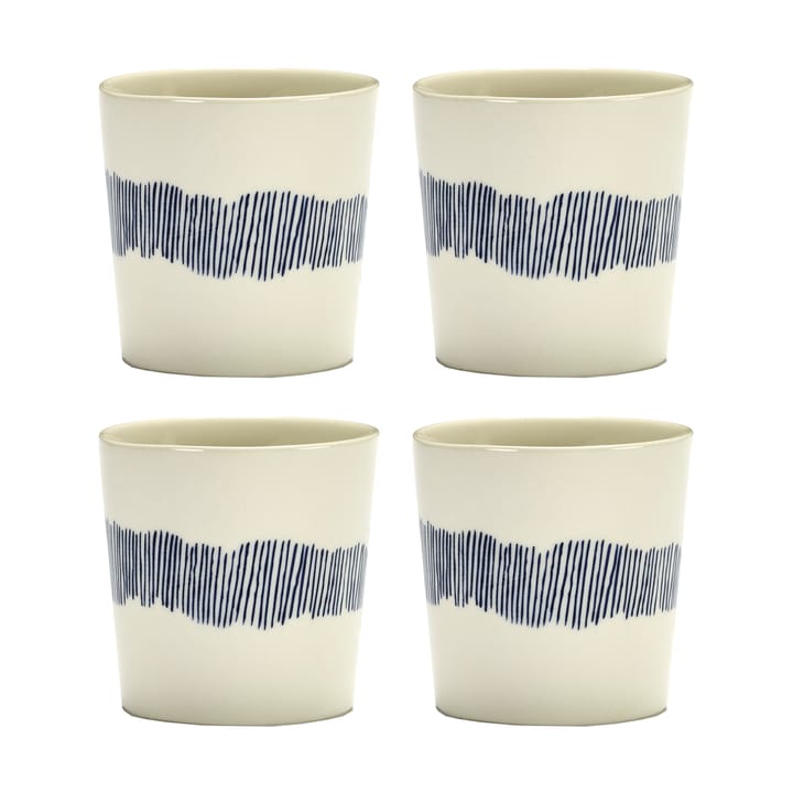 Tasse à café Ottolenghi Feast 25 cl lot de 4 - White stripes-blue - Serax