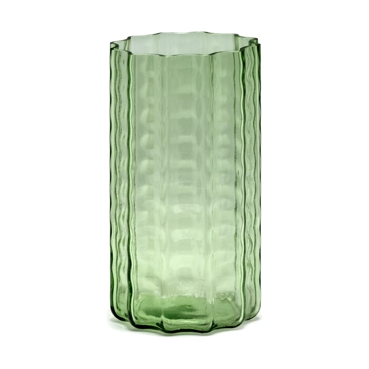 Vase Waves 01 21 cm - Green-clear - Serax