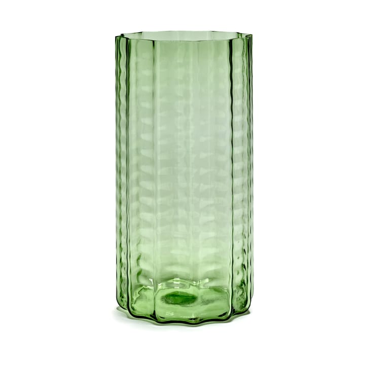 Vase Waves 03 35 cm - Green-clear - Serax