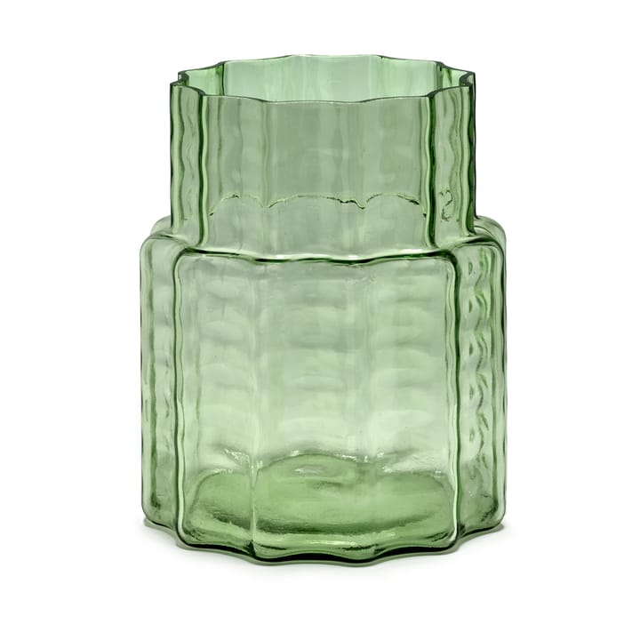 Vase Waves 04 Ø18x21 cm - Green-clear - Serax