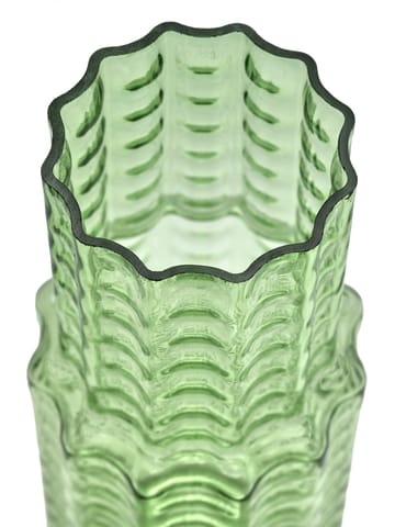 Vase Waves 05 Ø16x35 cm - Green-clear - Serax