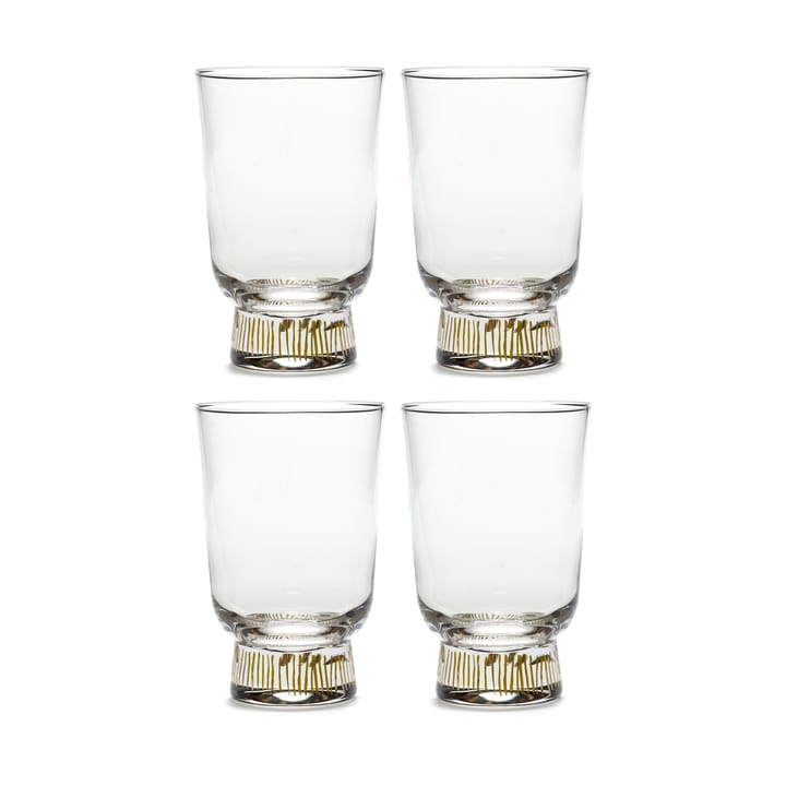 Verres Ottolenghi Feast 33 cl lot de 4 - Stripes gold - Serax