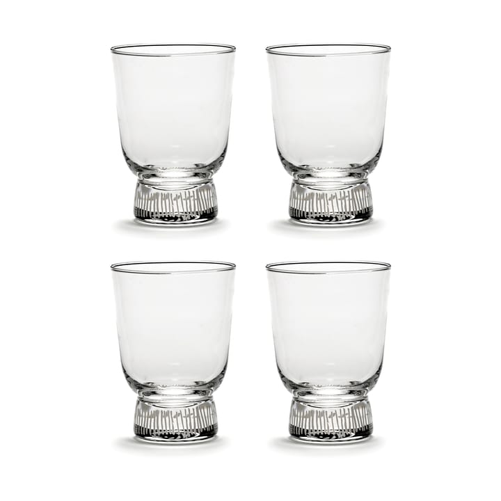 Verres Ottolenghi Feast 33 cl lot de 4 - Stripes sandblasted - Serax