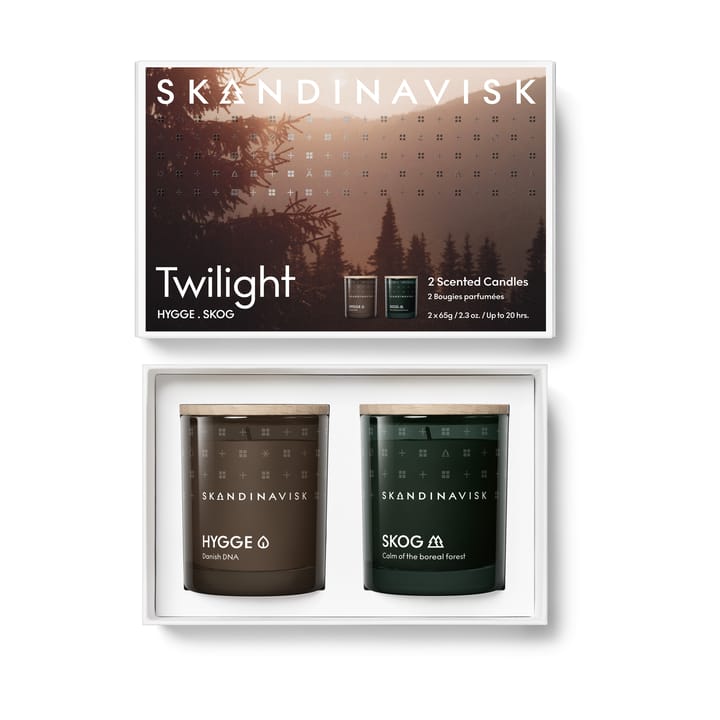 Coffret cadeau de bougies parfumées Twilight 2 pièces - 65 g - Skandinavisk