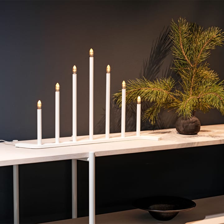 Advent RE bougeoir de l’avent - blanc, 7 bougies - SMD Design
