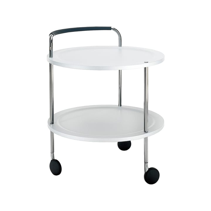 Chariot de service Trolley Round  - blanc, structure chromée - SMD Design