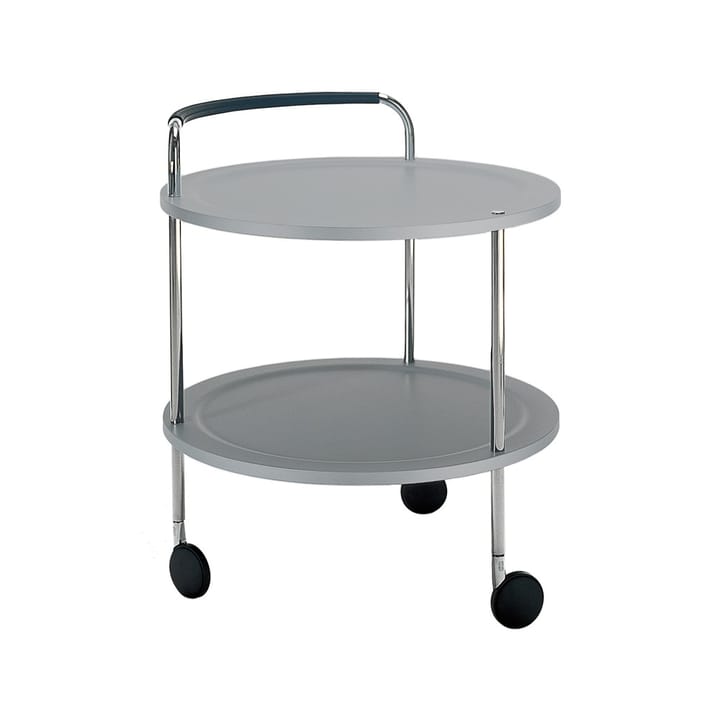 Chariot de service Trolley Round  - gris clair, structure chromée - SMD Design