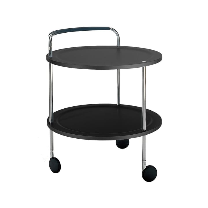 Chariot de service Trolley Round  - gris foncé, structure chromée - SMD Design