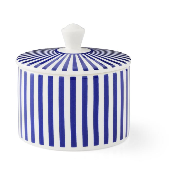 Sucrier avec couvercle Steccato 29 cl - Bleu-blanc - Spode