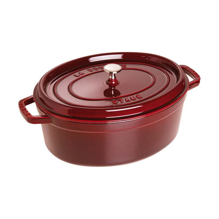 Cocotte ovale La Cocotte Staub fonte 5,5 L - Rouge grenadine - STAUB