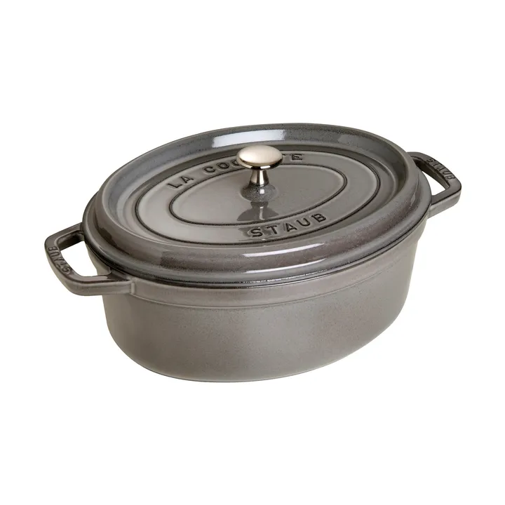 Cocotte ovale La Cocotte Staub fonte 8 L - Gris graphite - STAUB