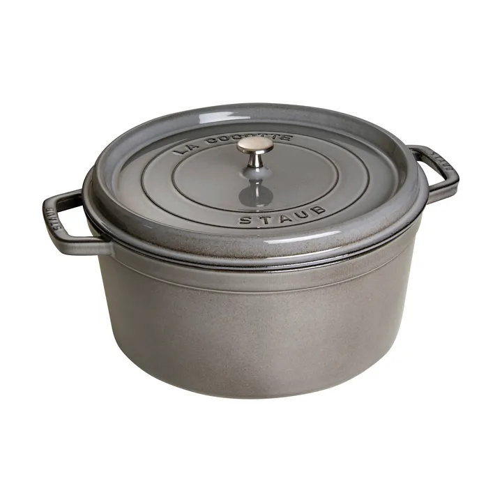 Cocotte ronde La Cocotte Staub fonte 12,6 L - Gris graphite - STAUB