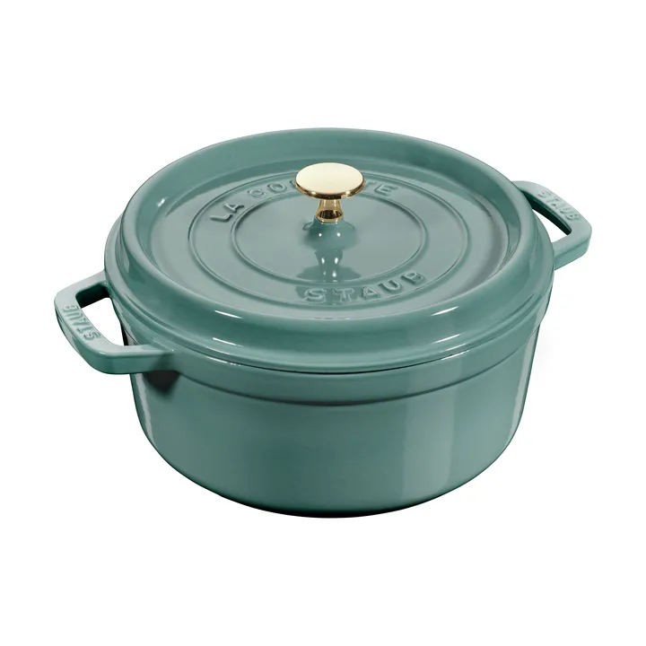 Cocotte ronde La Cocotte Staub fonte 3,8 L - Bois d'eucalyptus - STAUB