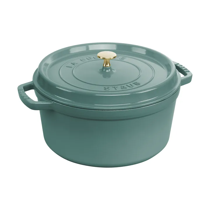 Cocotte ronde La Cocotte Staub fonte 6,7 L - Bois d'eucalyptus - STAUB