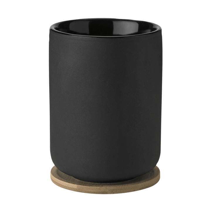 Gobelet isotherme Theo avec sous-verre 25 cl - Noir - Stelton