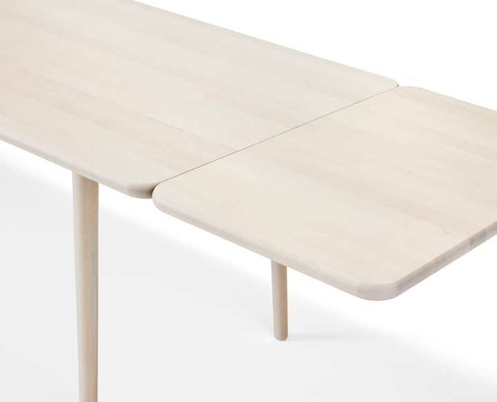 Table Miss Holly 175x100 cm, Bouleau huilé blanc, 1 rallonge Stolab