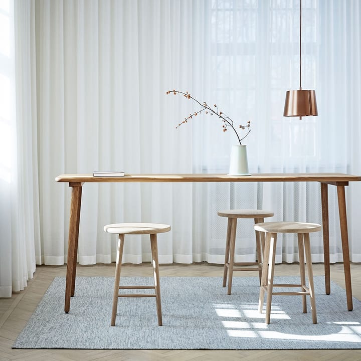 Tabouret de bar Miss Button, chêne huilé blanc, haut Stolab