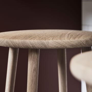 Tabouret de bar Miss Button - chêne huilé blanc, haut - Stolab