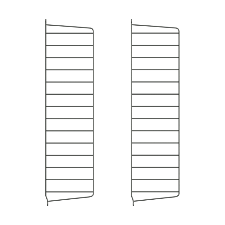 Panneau mural String - Gris foncé, 75x20 cm, lot de 2 - String