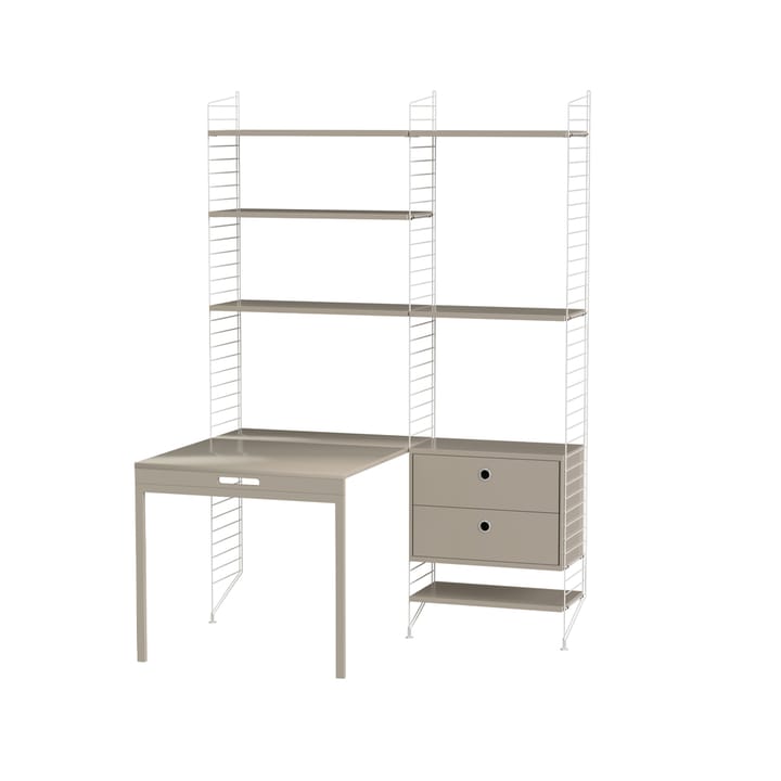 String bureau beige et blanc - combinaison E String