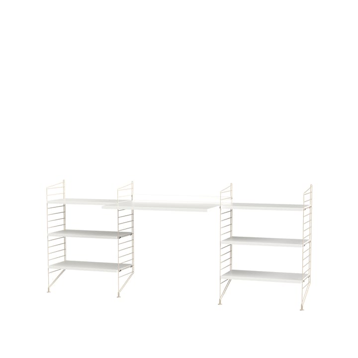 String bureau blanc et beige - combinaison D String