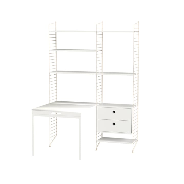 String bureau blanc et beige - combinaison E String