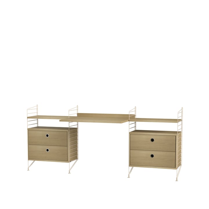 String bureau chêne et beige - combinaison C String