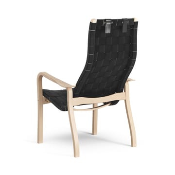 Fauteuil haut avec coussin de cou Primo hêtre laqué - Noir - Swedese