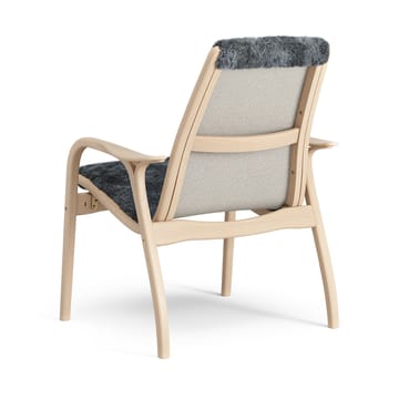 Fauteuil Laminett hêtre laqué/peau de mouton - Charcoal (gris foncé) - Swedese