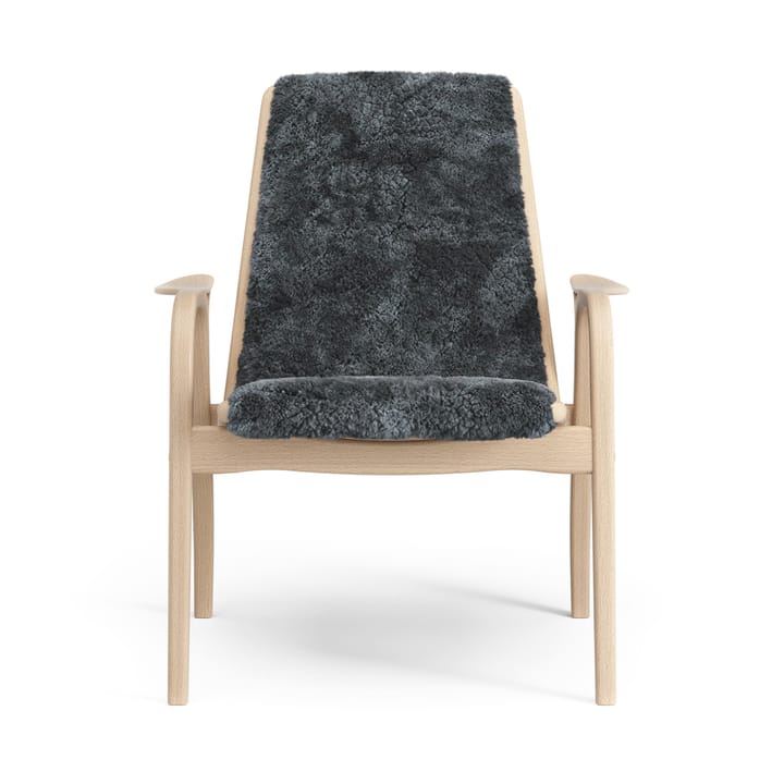 Fauteuil Laminett hêtre laqué/peau de mouton, Charcoal (gris foncé) Swedese