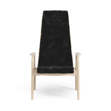 Fauteuil Lamino chêne pigmenté blanc/peau de mouton - Black (noir) - Swedese