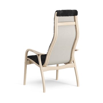 Fauteuil Lamino chêne pigmenté blanc/peau de mouton - Black (noir) - Swedese