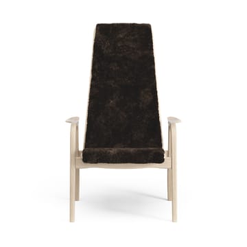 Fauteuil Lamino chêne pigmenté blanc/peau de mouton - Espresso (marron) - Swedese