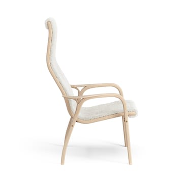 Fauteuil Lamino hêtre laqué/peau de mouton - Offwhite (blanc) - Swedese