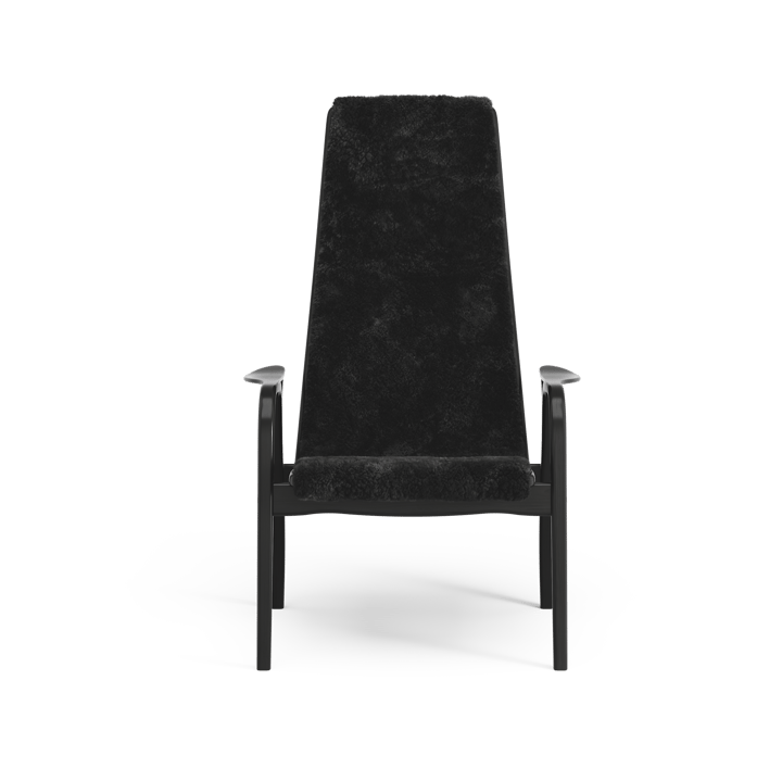 Fauteuil Lamino, Peau de mouton black-hêtre lasuré noir Swedese