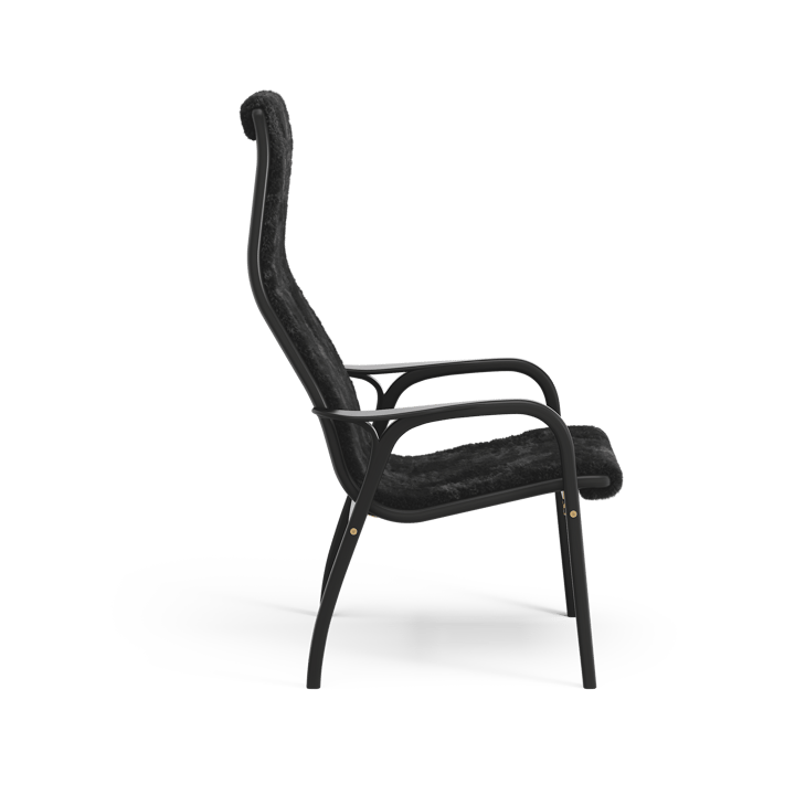 Fauteuil Lamino, Peau de mouton black-hêtre lasuré noir Swedese