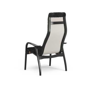 Fauteuil Lamino - Peau de mouton black-hêtre lasuré noir - Swedese